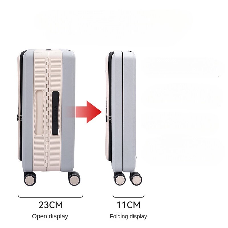 Многофункциональный складной багаж, универсальная колесная тележка с паролем, длиной 24 дюйма, предназначена для поездок на самолете
