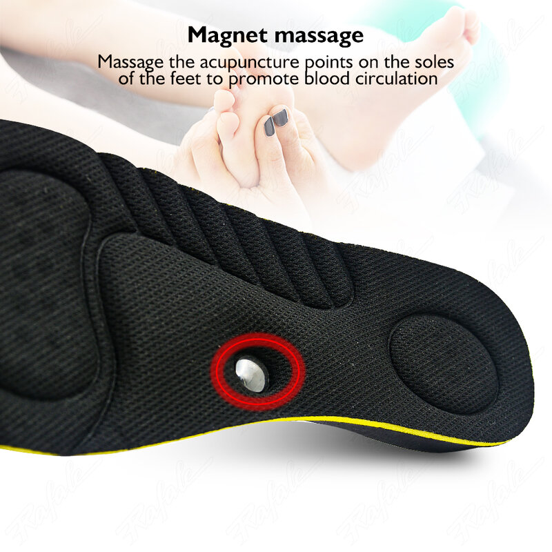 Solette magnetiche per aumentare l'altezza del massaggio per donna uomo 2/3/4/5 Cm in su solette ortopediche con supporto per arco invisibile