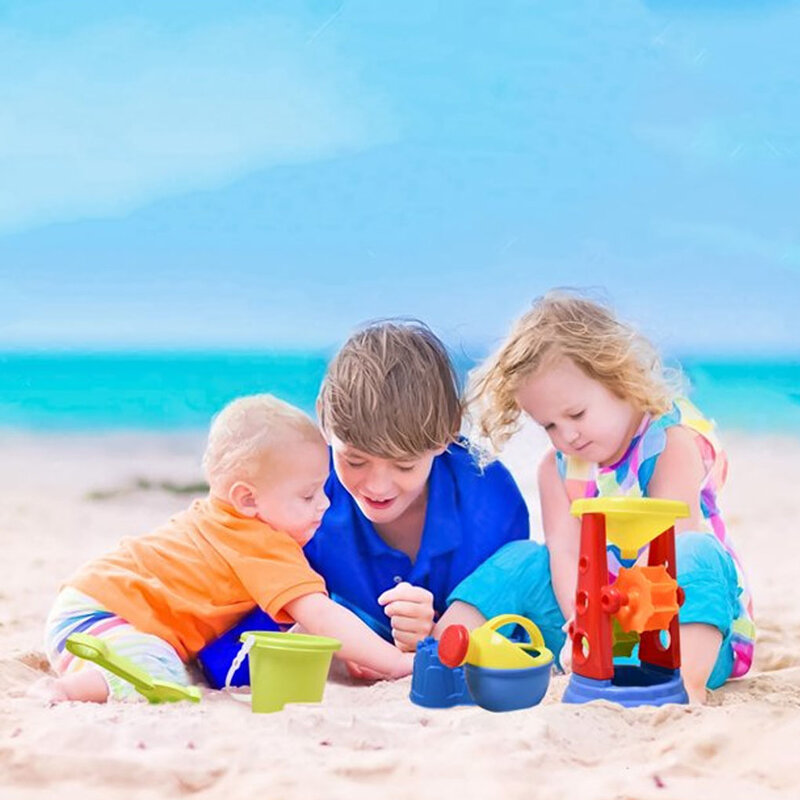 Primeiros brinquedos educativos para bebê, areia da praia, pá pai-filho, kit balde