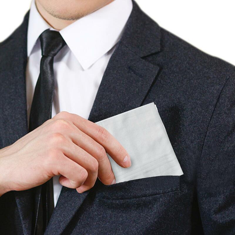 Мужской классический квадратный Карманный носовой платок для свадьбы, повседневный официальный мужской платок 5 шт.