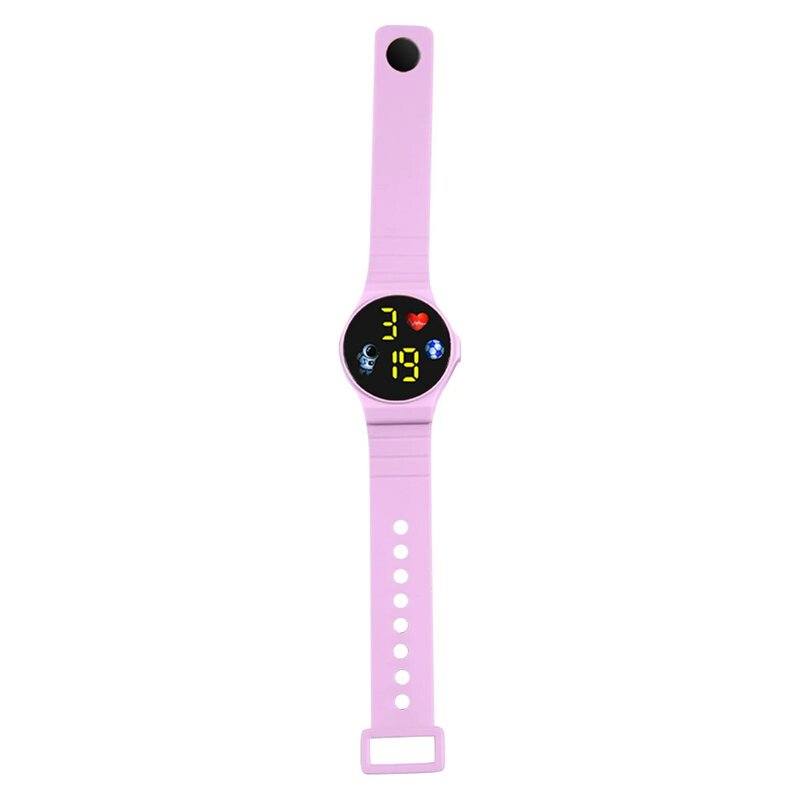 Jam tangan anak cocok untuk luar ruangan pelajar jam tangan elektronik layar jam tangan tampilan waktu bulan