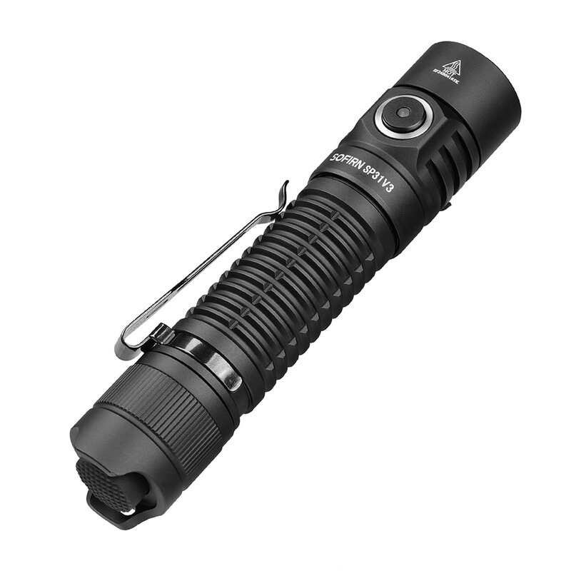 Sofirn SP31 V3 18650 Tactical Flashlight 2000lm Rechargeable Torch Throw 269M USB C IP68 EDC Tail Switch