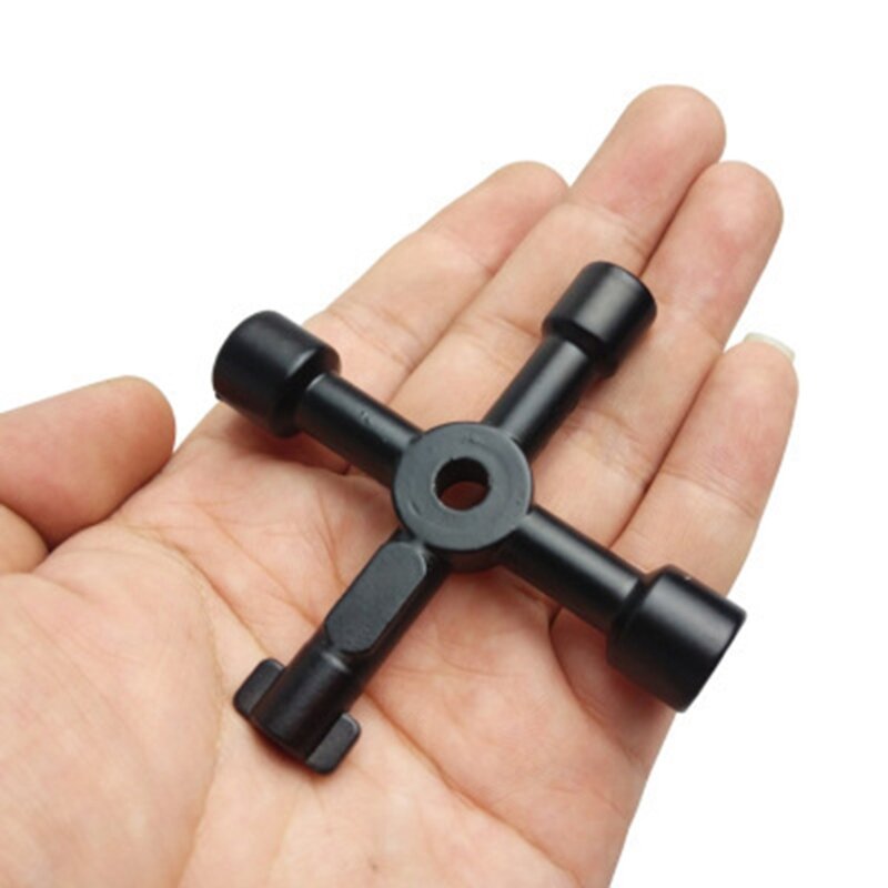 2 Pieces Utilitiy Box for Key 4 Way Gas Electric Water Meter Special Opener Tool Security Sillcock for Key Wrench