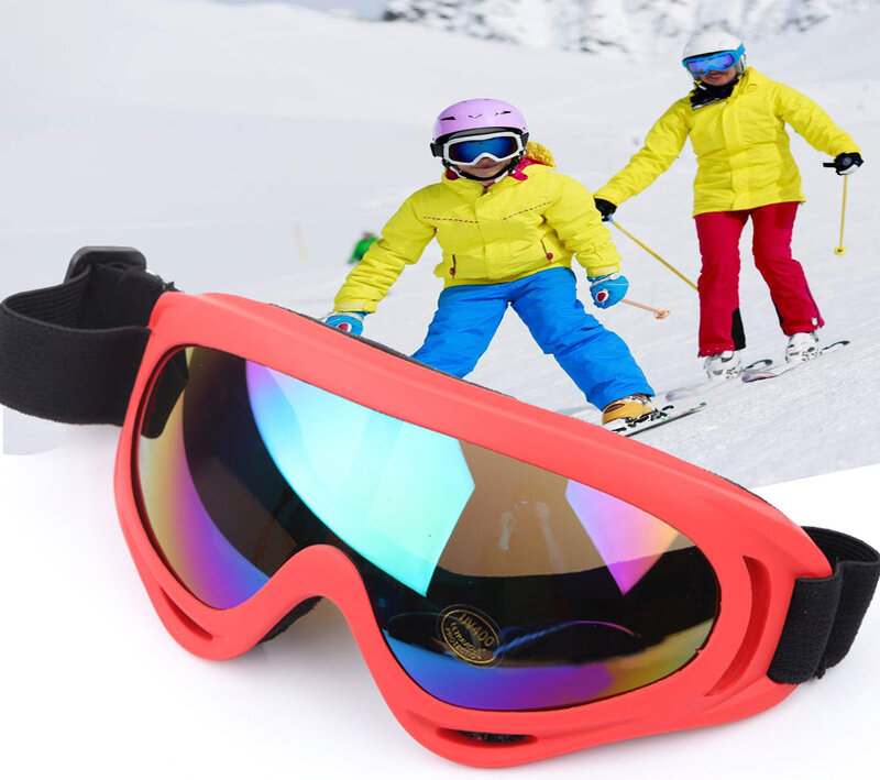 ที่มีสีสันกรอบสีแว่นตาเล่นสกี X400 Anti Ultraviolet และ Windproof กีฬาแว่นตาเล่นสกี Snow Goggles
