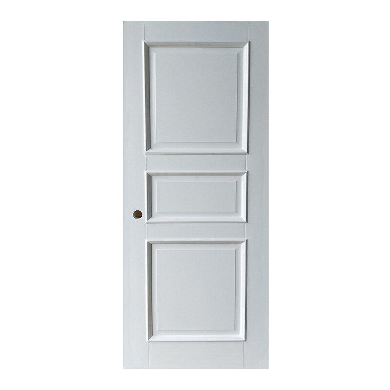 Coctelera desigual de 3 paneles, puerta Interior precolgada única de madera maciza, núcleo blanco imprimado, 30x80 pulgadas, a la venta