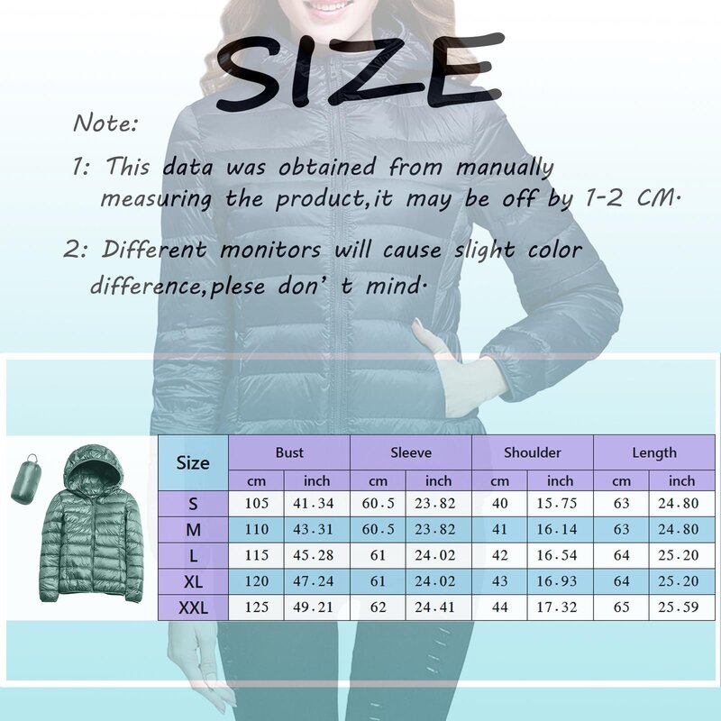 플러스 사이즈 얇은 라이트 다운 재킷, 슬림 숏 후드, 따뜻한 화이트 덕 다운 코트, 여성 아우터, 스트리트웨어, 2023 가을 겨울