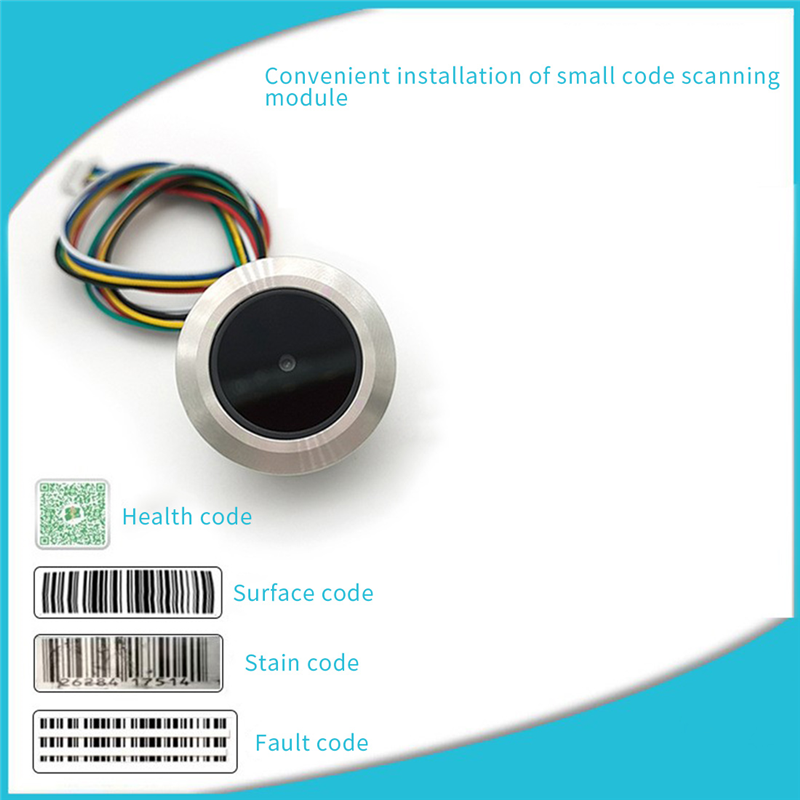 GM861 indicatore luminoso dell'anello di controllo a LED in metallo interfaccia UART modulo lettore di codici QR con codice a barre 1D/2D