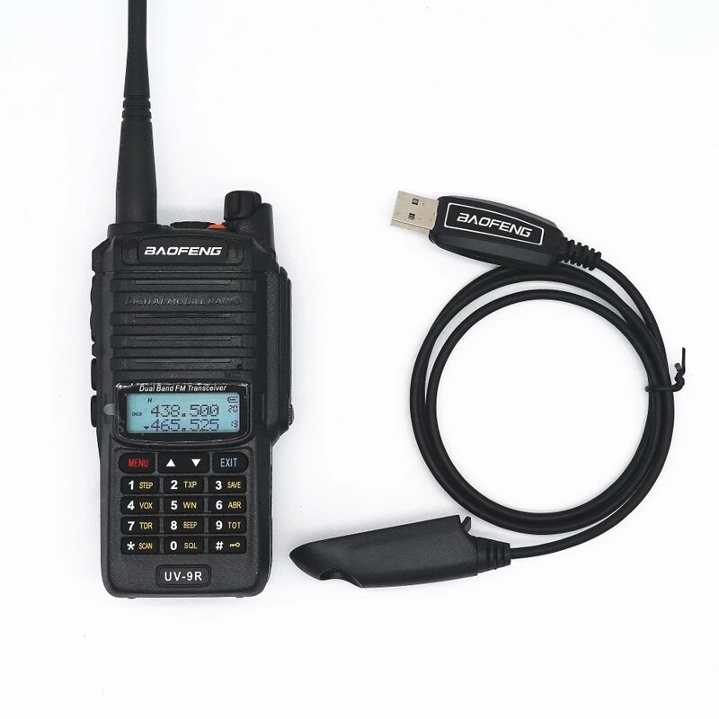 Original usb cabo de programação e software cd para baofeng walkie talkie uv9rplus série à prova dwaterproof água kenwood wouxun acessório kit