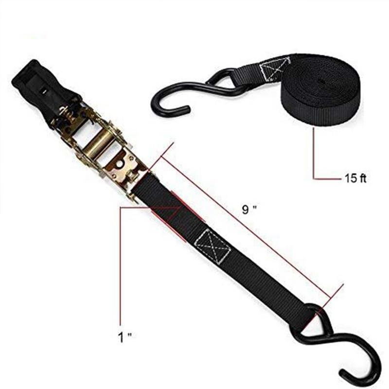 Ratchet Tie-Down Strap Wide Handle Ratchet Rope With Ratchet Buckles Transportation Fixing Straps Tie Downs For Trucks Cars