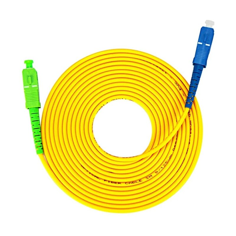 Cable de conexión SM Simplex de modo único SC/ APC a SC /UPC LSZH, Cable de puente FTTH de alta calidad, 1m/2m/3m, 2,0/3,0mm, 5 unidades por lote
