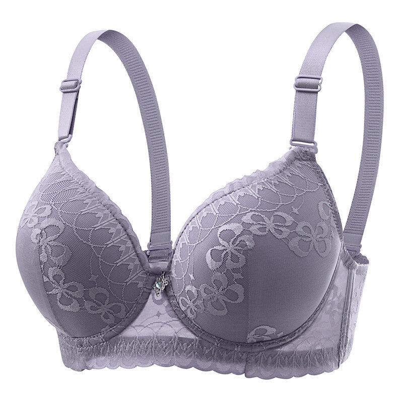 Women Bras Soft Steel Ring Underwear Push Up Bra Sexy Adjustable Lace Thin Cup Brassiere Gathered Breathable Lingerie New