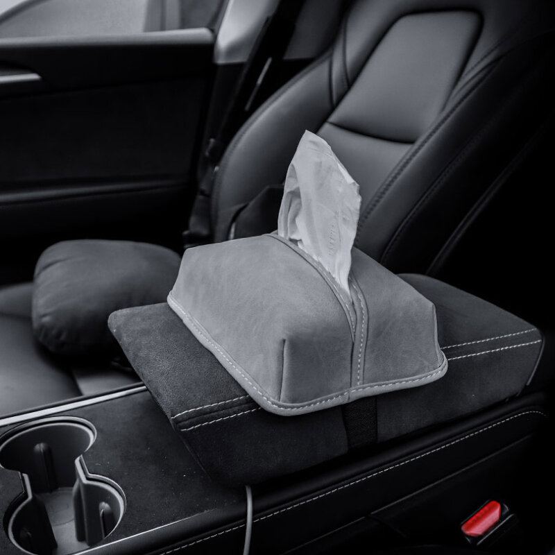 Dla Tesla Model Y 3 pudełko na chusteczki do samochodu wiszące typu tylnym siedzeniu pudełka na chusteczki uchwyt wnętrze auta akcesoria do przechowywania dekoracji