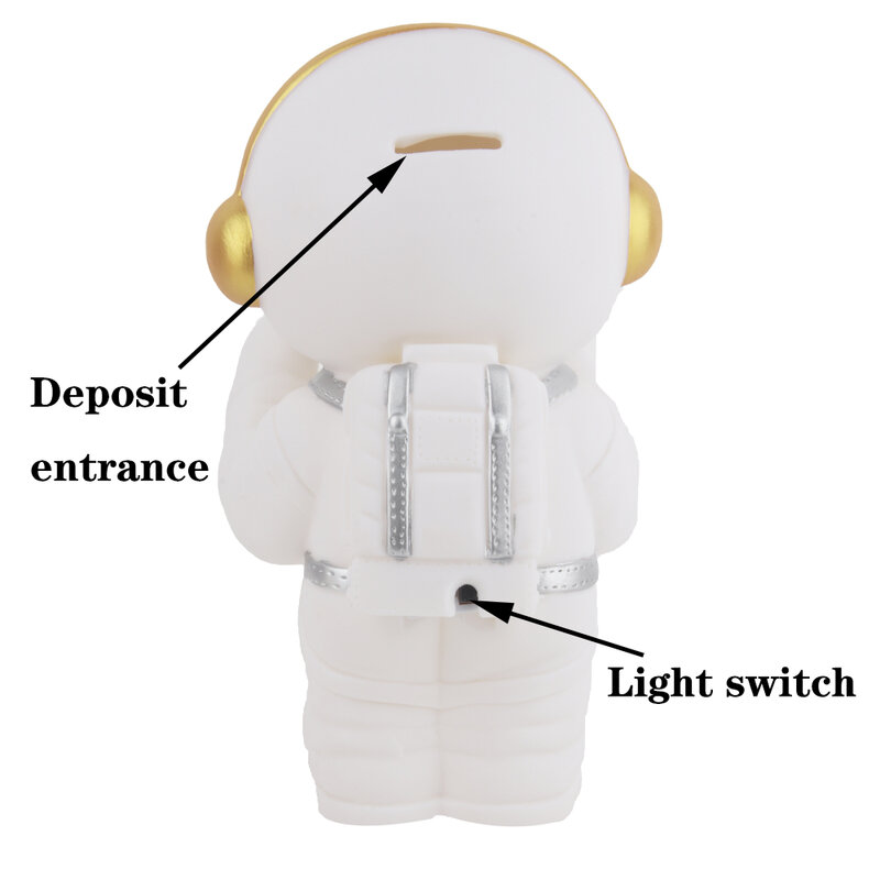 Juguete creativo astronauta Escritorio, decoraciones de dormitorio, hucha, lámpara de escritorio pequeña tres en uno juguete colgante para regalo de niña