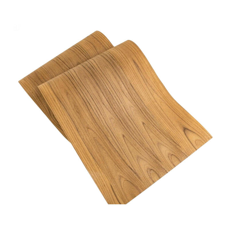 Chapa de madera Natural tailandesa con patrón de teca, láminas de gran ancho, L: 2,5 metros de ancho: 250-550mm, T: 0,25mm