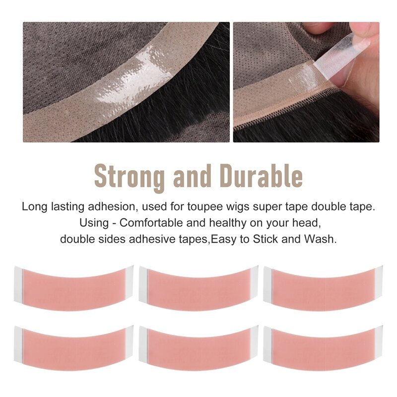 Duo-tac-cinta de pelo súper fuerte para pelucas, tiras de extensión adhesivas dobles, impermeables para tupé, película de encaje, 36 unidades por lote