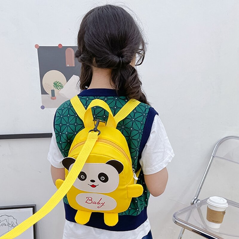 Kids Backpack Kindergarten School Bags Toddler Preschool Travel Panda Frog Cartoon School Bags With Anti-lost Adjustable Belt 