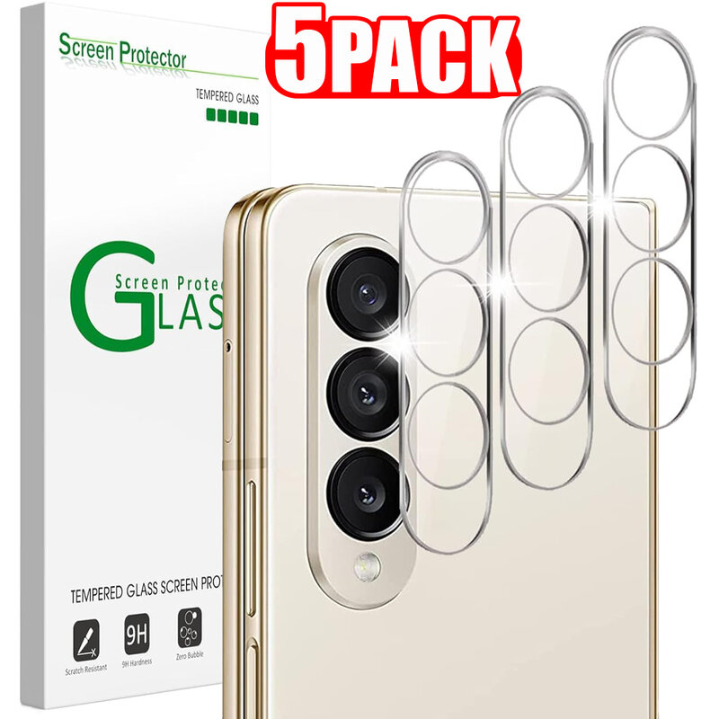 5-1PCS Tempered Glass Camera Lens Films for Samsung Galaxy Z Fold 6 Transparent Anti-scratch Z Fold 6 Camera Screen Protectors