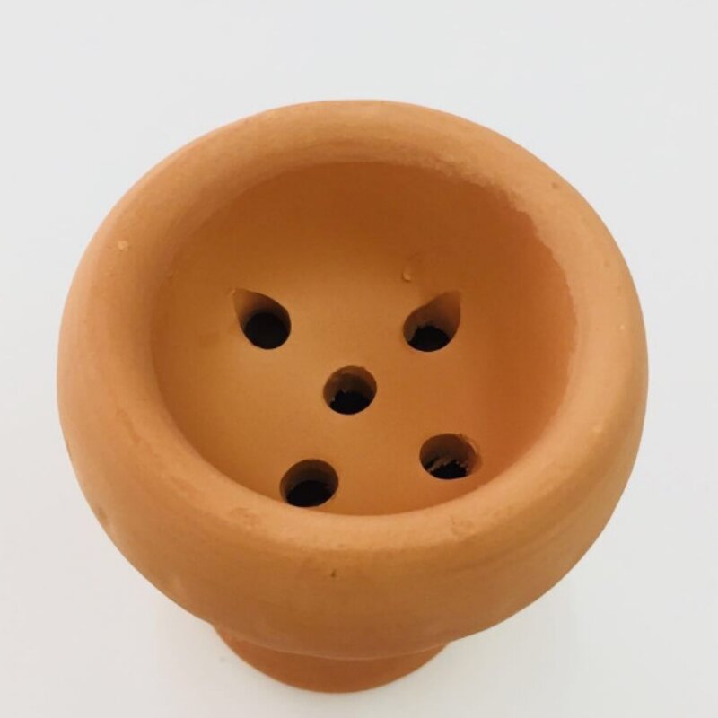 Shisha Aksesori Pabrik ekspor panci asap keramik tanah liat merah Arab mangkuk shisha panci asap