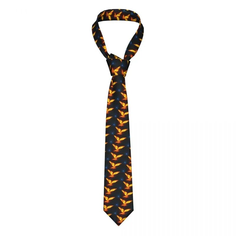 Mens Tie Classic Skinny Mythological Phoenix Neckties Narrow Collar Slim Casual Tie Accessories Gift