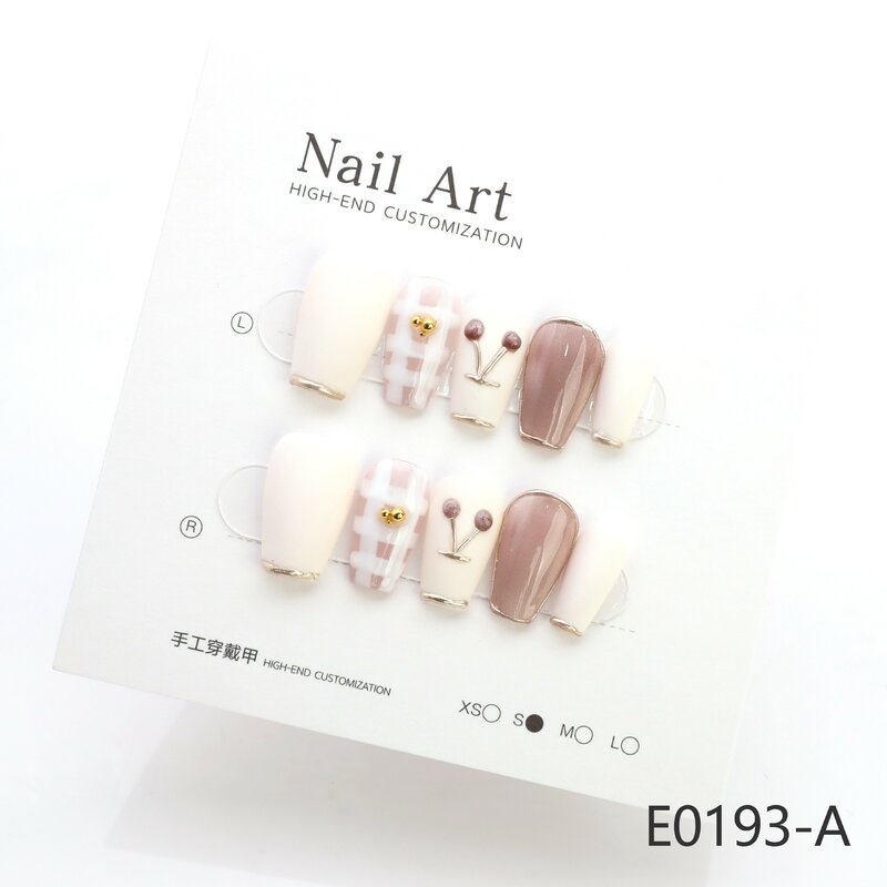 Small  Size Handmade press on nails stick-on nails fake nails nail art false nails  glitter wearing handmade armor for whitening