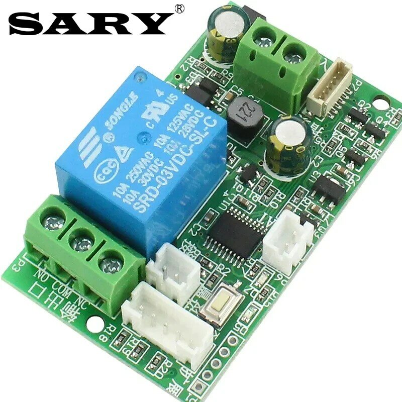 SARY-Module de relais de reconnaissance d'empreintes digitales DC7v-30v carte de contrôle d'accès par empreinte digitale 12v carte de commande de verrouillage électrique à faible puissance