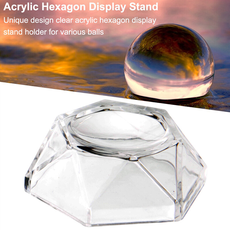 Acrylic Hexagon Display Stand Holder for Softball Golf Tennis Ball Baseball Egg Sphere Puzzle Balls