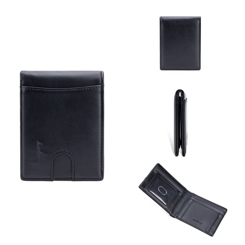 Men wallet PU leather business multi slot card holder men purse short male fold wallets