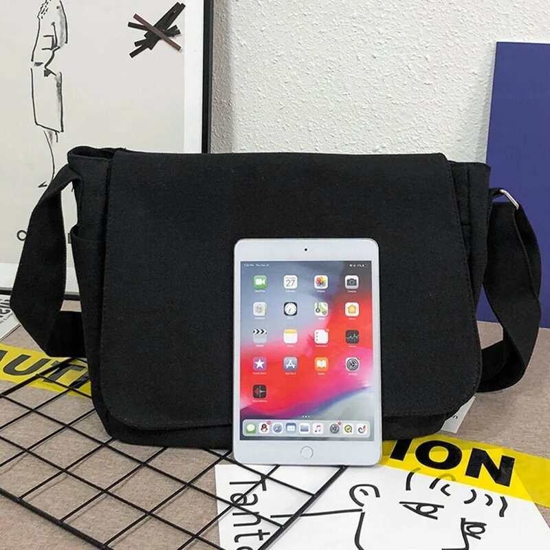 Холщовая сумка-мессенджер для путешествий, модная повседневная черная сумка для хранения, женская уличная сумка через плечо с рисунком фламинго