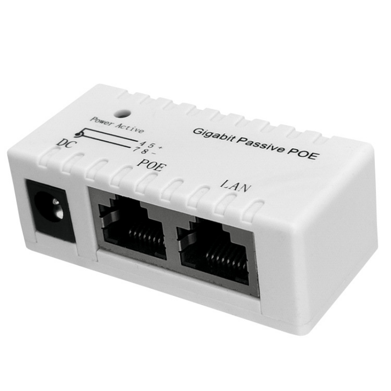 1000Mbps Gigabit Single-Port Passieve Poe Injector Power Splitter Voor Ip Camera Poe Adapter Module Accessoires Poe DC12-48v