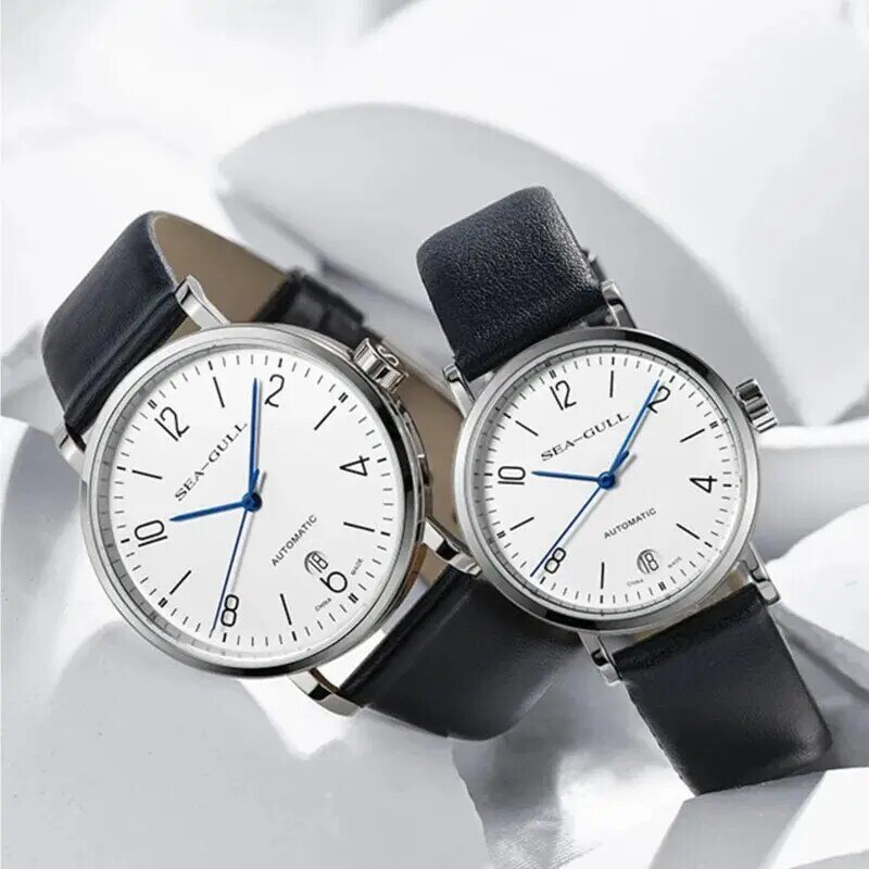 Seagull-男性用自動機械式時計,本物の公式,Bauhaus,シンプルなビジネス腕時計,カジュアル,819.17.6091
