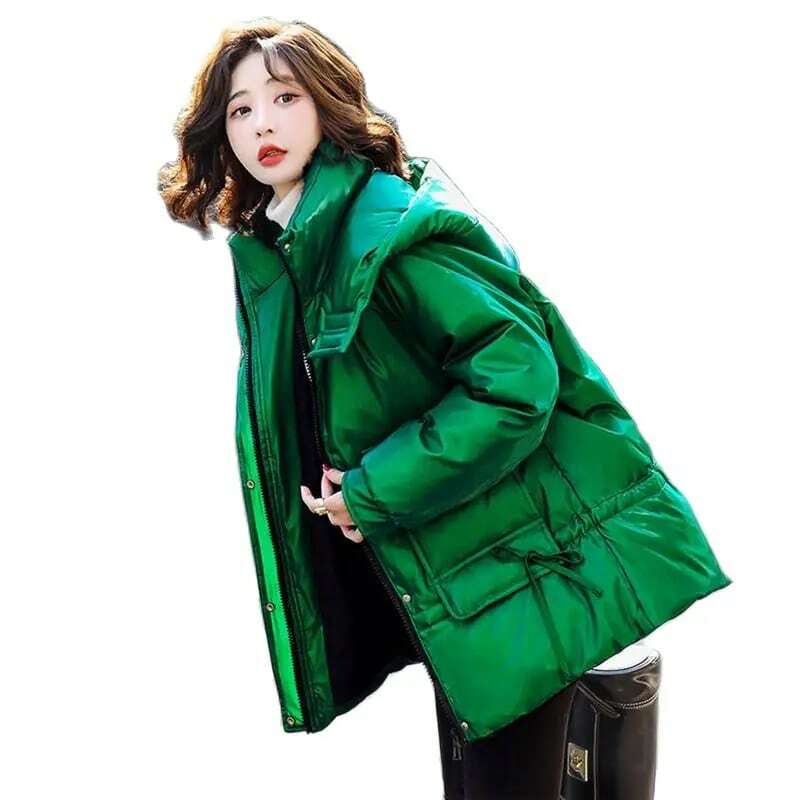 Европейская станция яркий цветной пуховый женский средней длины новый зимний стирка свободный темпераментный модный Whie Duck пуховая куртка