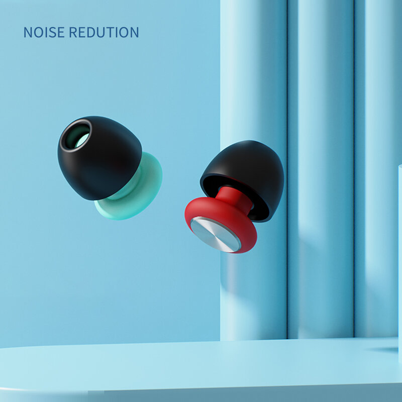 Tapones de silicona para los oídos, antirronquidos, cancelación de ruido para dormir, reducción de ruido, protección auditiva de viaje