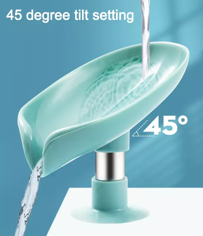 Kamar mandi Shower sabun pemegang bentuk daun kotak sabun Drain sabun kotak pemegang spons penyimpanan piring baki perlengkapan kamar mandi Gadge