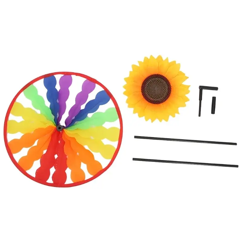 10 stücke Sonnenblume Windmühle wirbelnden Wind Spinner Haushof Garten Dekor kinetischen Wind Spinner Kinder Fan Windräder Kinder Kinder Spielzeug