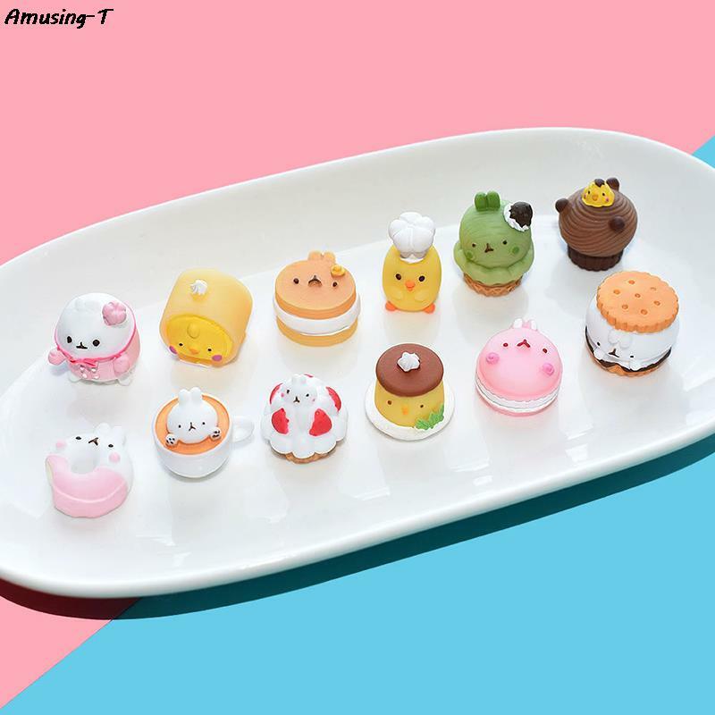Willekeurige 10 Stuks Poppenhuis Mini Dessert Model Poppen Huis Cartoon Taart Poppenhuis Keuken Voedselaccessoires