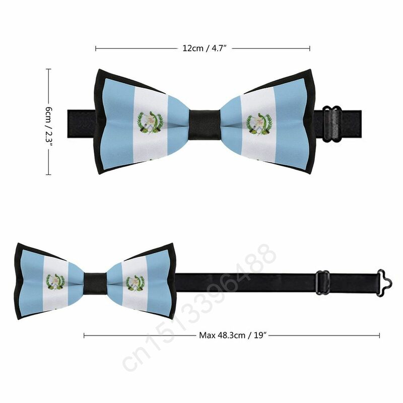 New Polyester Guatemala Flag Bowtie for Men Fashion Casual Men's Bow Ties Cravat Neckwear For Wedding Party Suits Tie