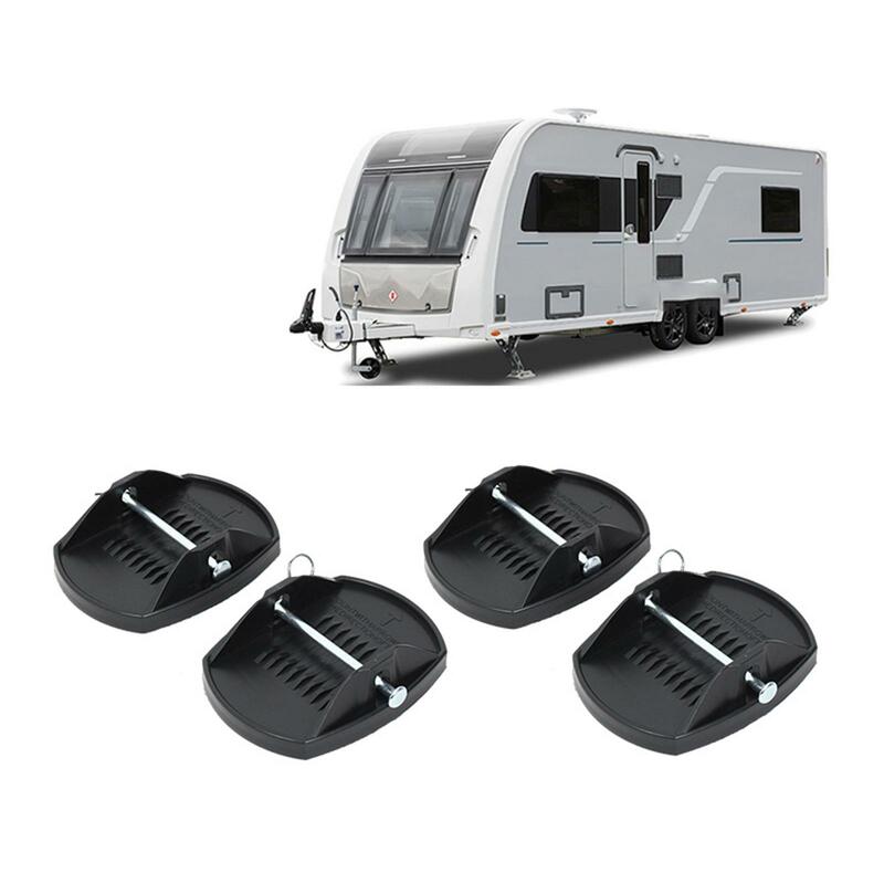 4Pcs Universal Caravan Jack Pads Leveller Wheel Foot Leg Support Jacking Lift Pad Support Stand for Trailers RV