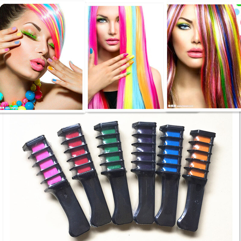 Disposable Temporary Dye Stick Hair Dye Comb Hair Dye Hair Dye Brush Mini Hair Dye Comb Hair Dye Chalk Make Up Hair Dye Brush
