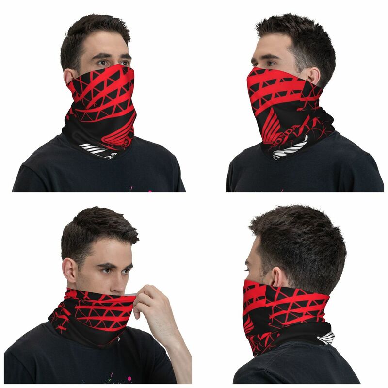 Motor Hondas Bandana Neck Gaiter Printed Motorcycle Racing Mask Scarf Multi-use Headwear Riding for Men Women Adult Winter