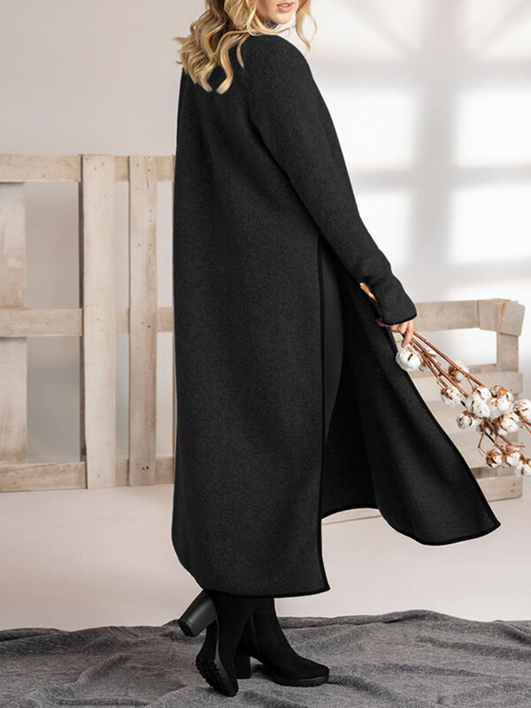 VONDA – Robe longue fendue pour femme, couleur unie, surdimensionnée, collection printemps-été 2022