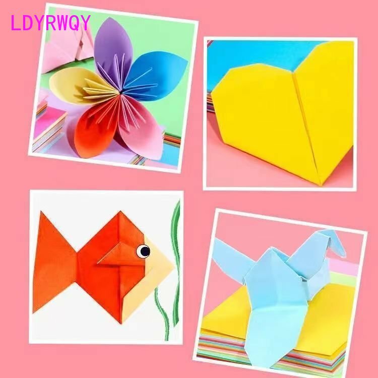 Origami colorati quadrati 15cm carta fatta a mano ritagli di carta monocromatici carta colorata fatta a mano carta multicolore pieghevole