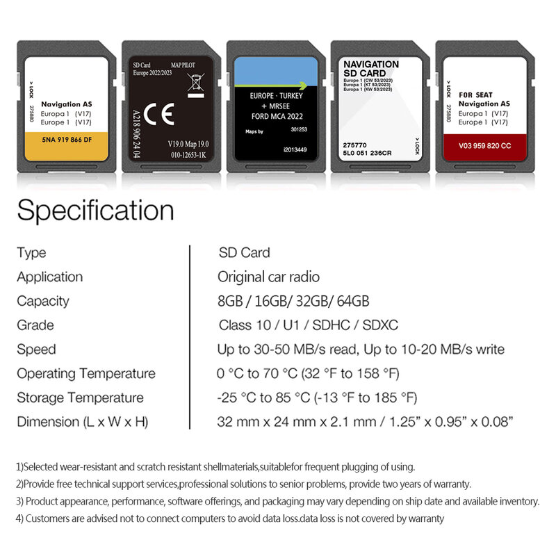 Sat Nav SD Card لفولكس فاجن ديسكفر ، ملاحة الوسائط ، كما خريطة V19 ، 32 جيجابايت ، المملكة المتحدة ، أوروبا ، 47 ، جديد