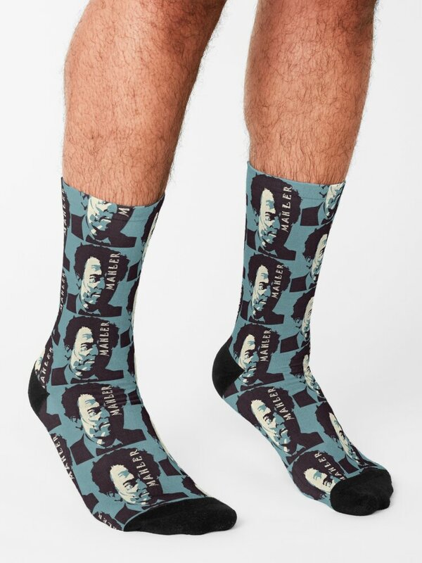 Mahler (Blue) Socks New year's Wholesale funny gift bright garter Ladies Socks Men's