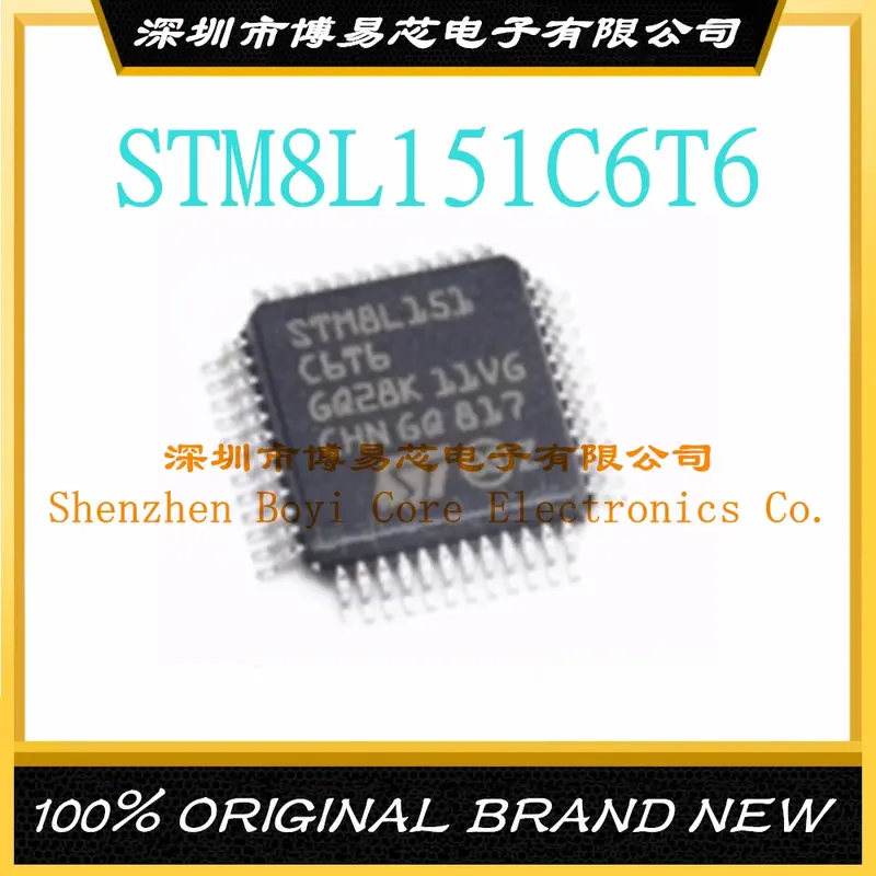 Stm8l151c6t6 pacote LQFP-48 microcontrolador de 8 bits mcu microcontrolador ic chip