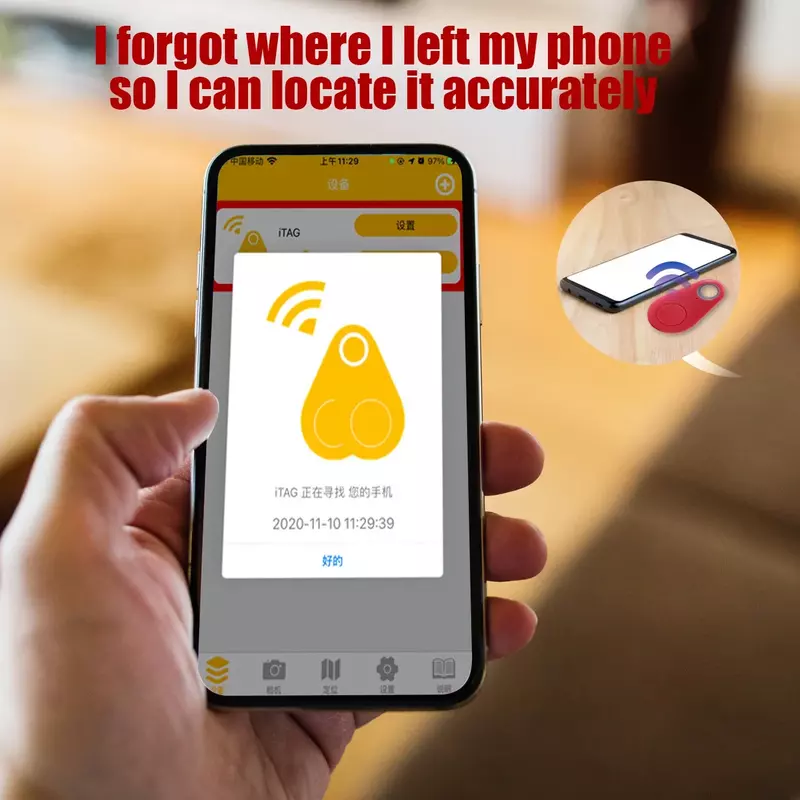 Mini GPS Tracker Bluetooth 4.0 Smart Locator dispositivo Anti-smarrimento localizzatore GPS chiavi mobili Pet Dog Pet Kids Finder per Smart