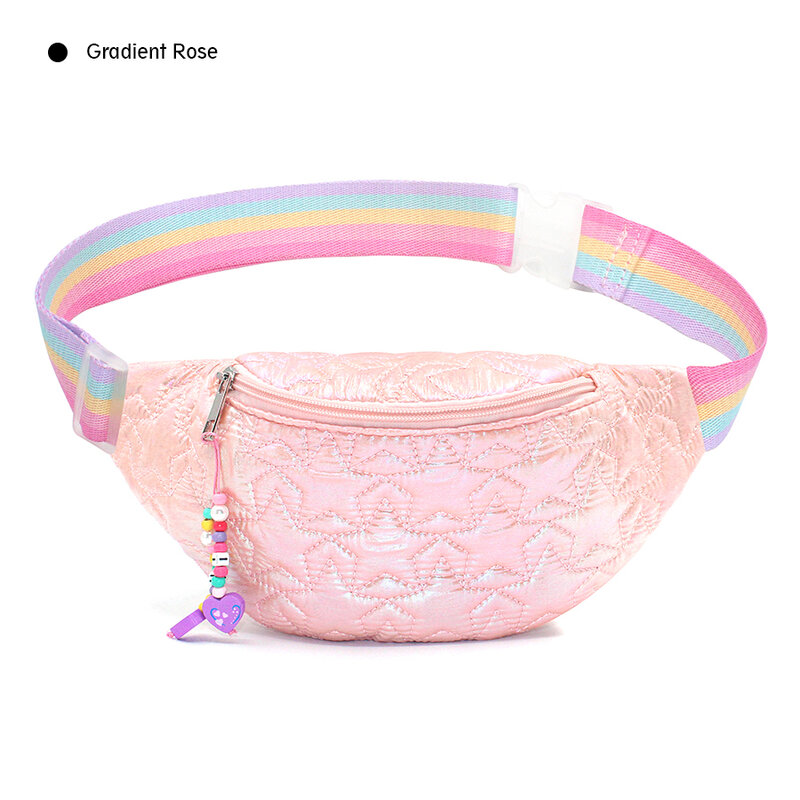 Holographic Kids Girls Boys Waist Bags Children's Fanny Packs Holiday Gifts for Parties Running Travel Adjustable Waterproof