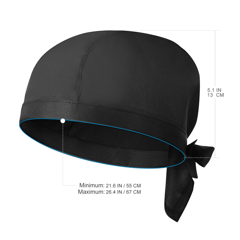 DOITOOL Caps For Men cameriere uniforme cappello da forno ristorante cuoco cappello da lavoro (nero)