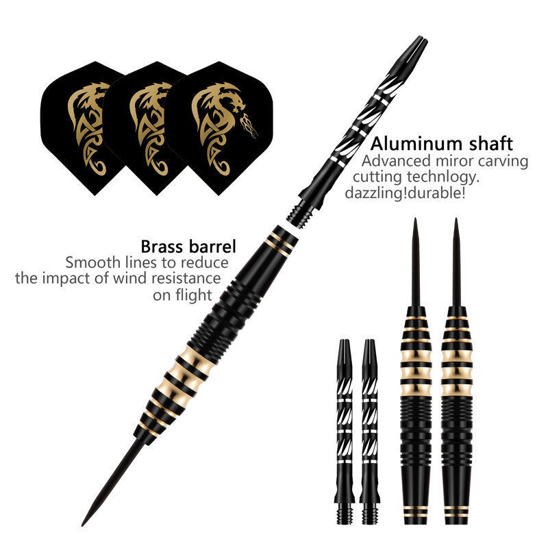6pcs/set 23g Tungsten Steel Needle Darts Gift Box Set with Grindstone for High-quality Dart Game Competition