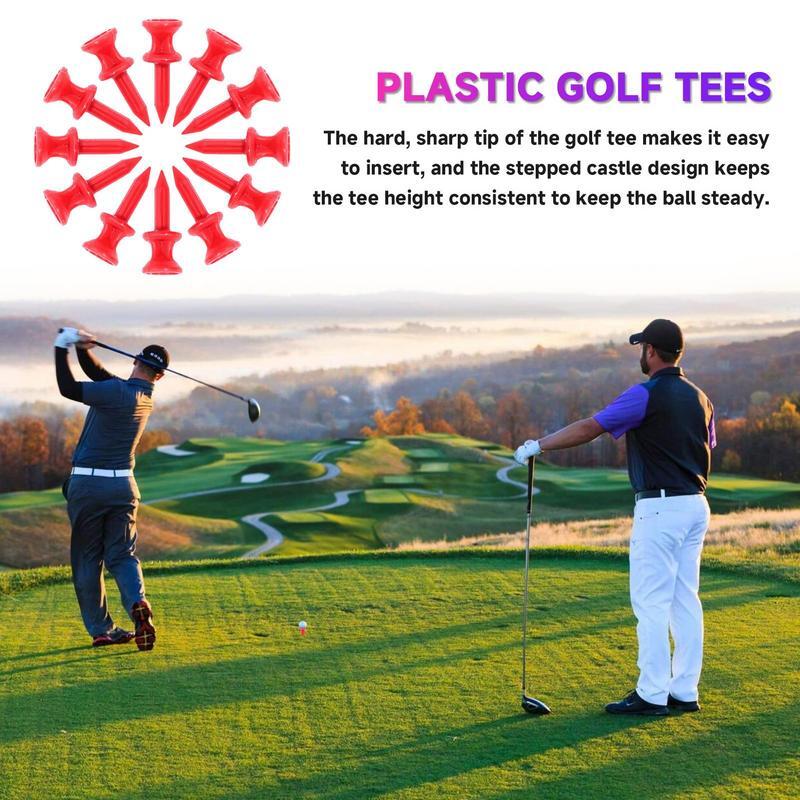 Tees portáteis de golfe, Golfe Tees, Acessórios de golfe para a prática, Treinamento ajuda a reduzir a fricção, 10pcs