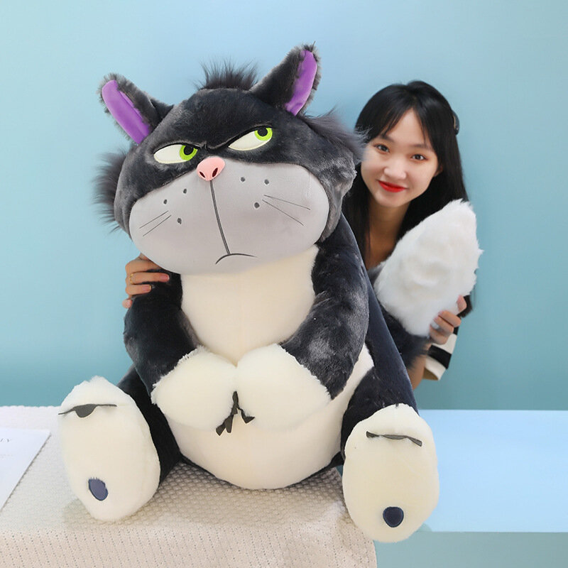 Peluche authentique Disney Lucifer pour fille, jouet en forme d'animal, Kawaii, Figaro, chat cendrillon, japon, cadeaux d'anniversaire, 30-60cm